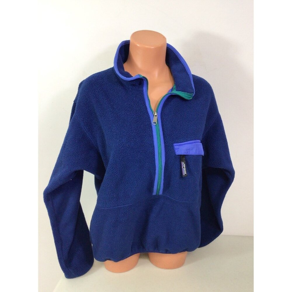 Patagonia Blue Fleece Teddy Jacket with Purple & Teal Accents